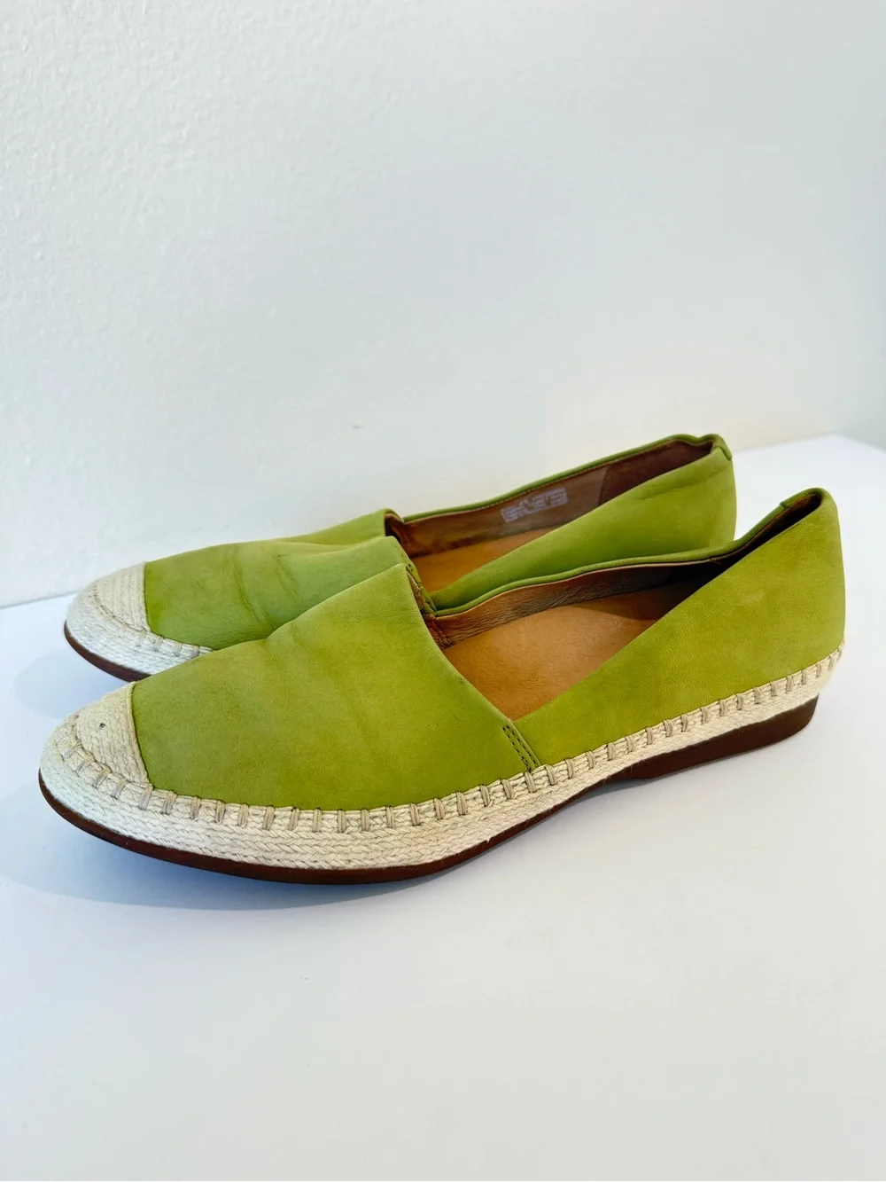 Dansko Lesley Green Nubuck Espadrille Flats Women’s EU 42 Comfort Slip-On